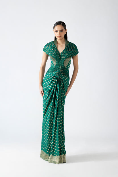 Moulded Vintage Banarsi Gown