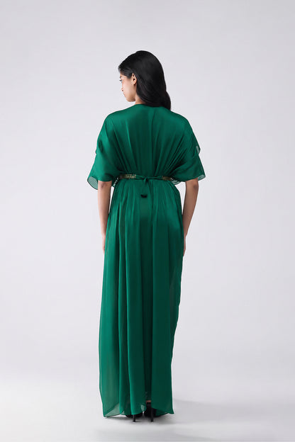 Layered Banarsi Pleated  Dress