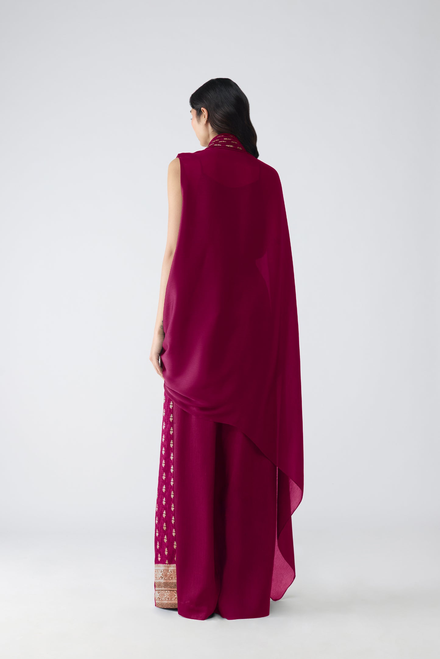 Banarsi One-Sleeve Cape