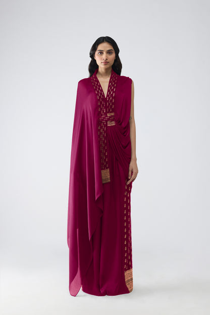 Banarsi One-Sleeve Cape