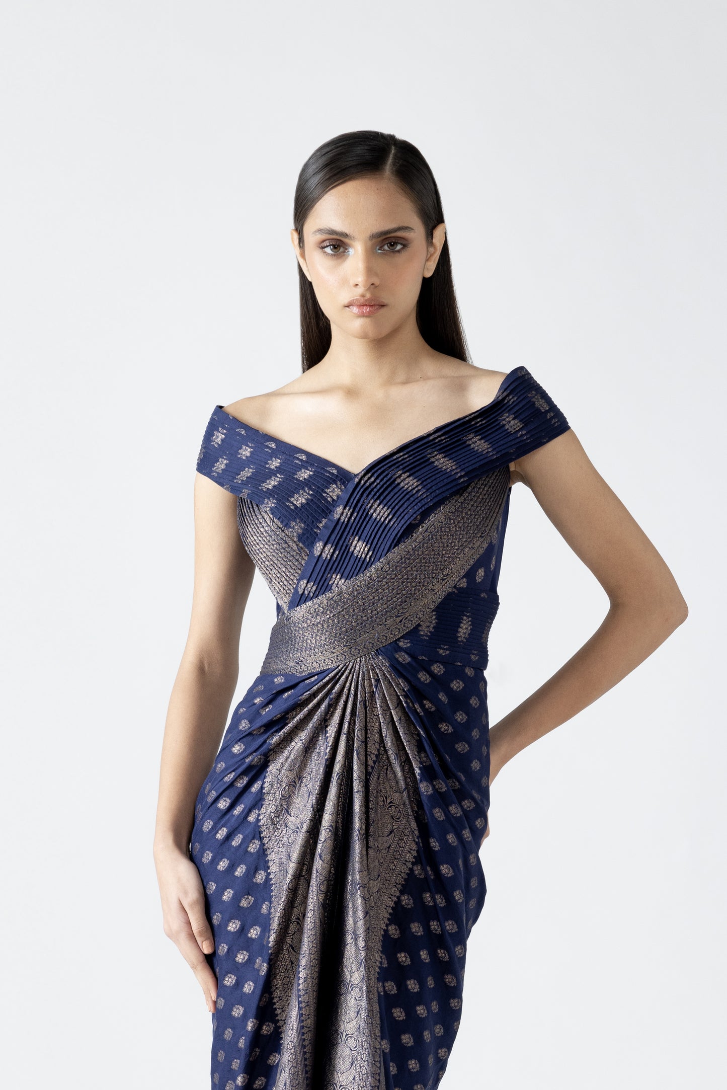 Vintage Banarsi Structured Gown