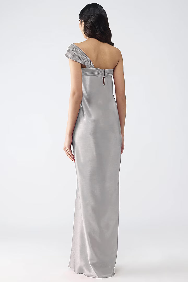 Off The Shoulder Corded Long Dress