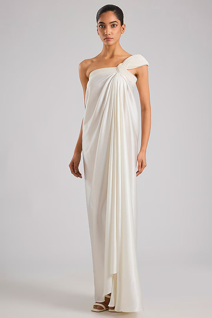 Off The Shoulder Corded Long Dress
