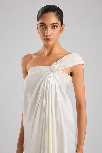 Off The Shoulder Corded Long Dress