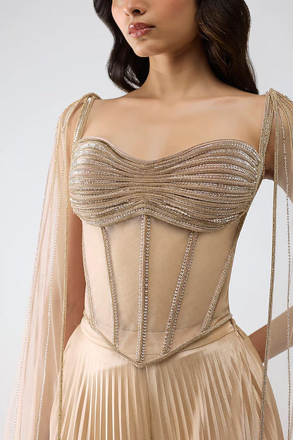 Crystalvein Corset With Wings And Pants