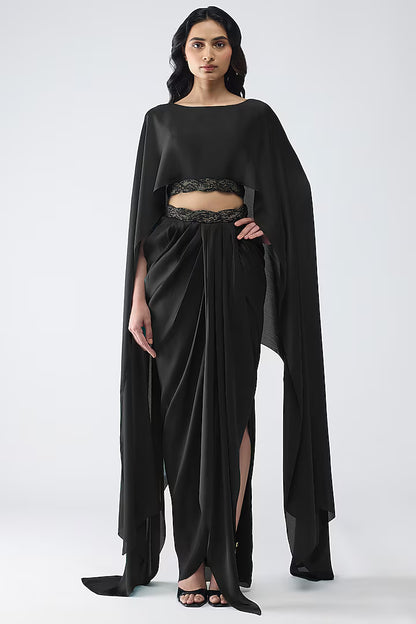 Banarsi Cropped Cape & Skirt