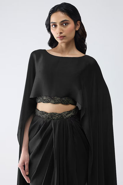 Banarsi Cropped Cape & Skirt
