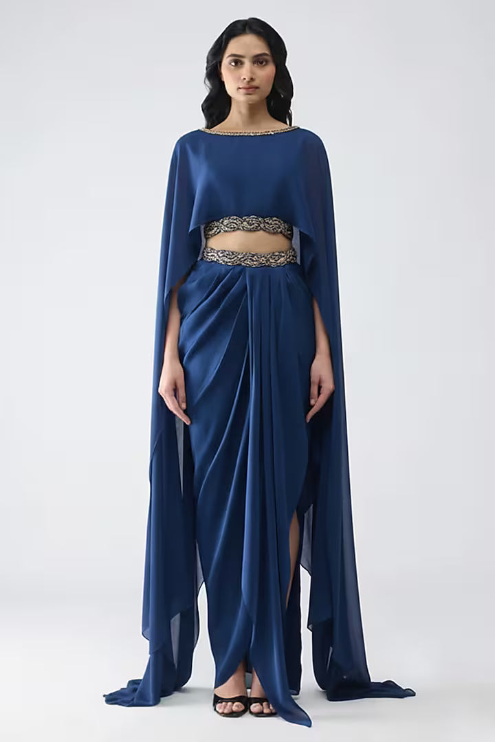 Banarsi Cropped Cape & Skirt