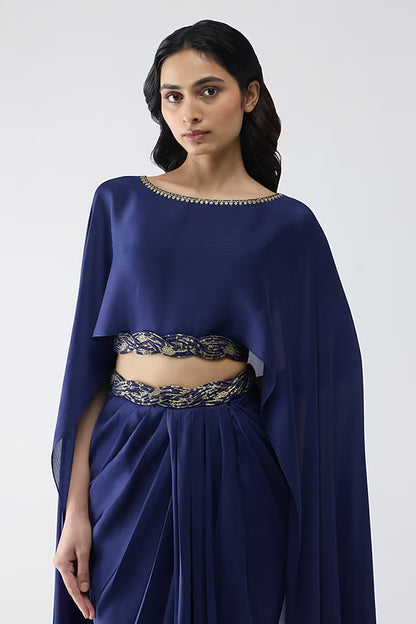 Banarsi Cropped Cape & Skirt