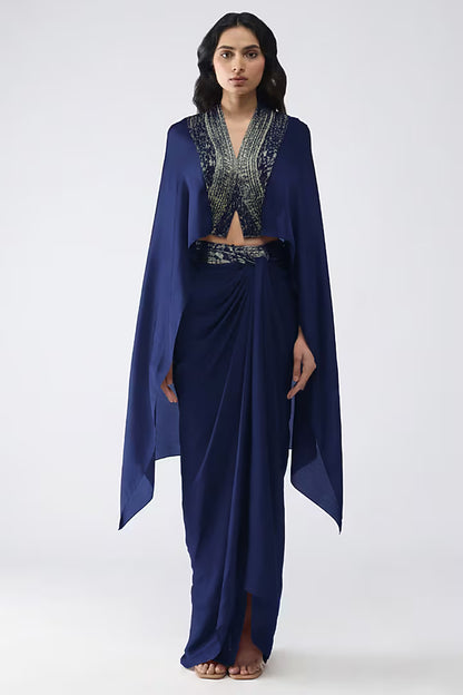 Structured  Banarsi Cape Set