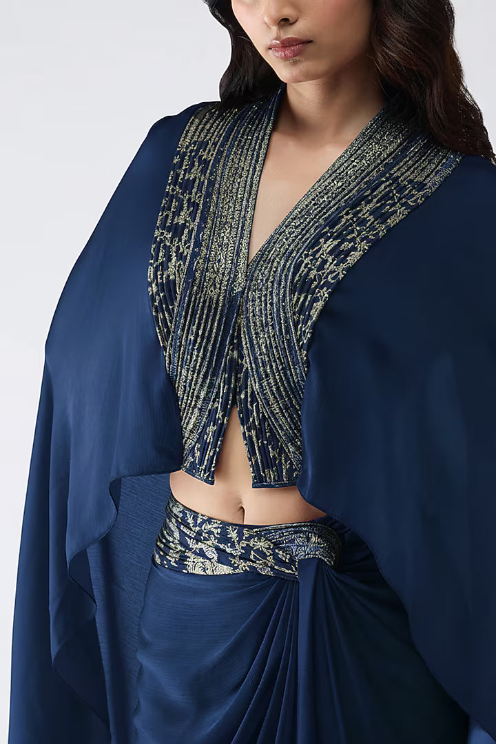 Structured  Banarsi Cape Set
