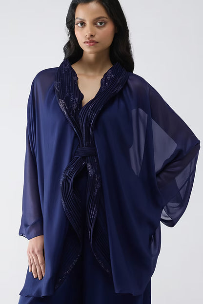 Banarsi Micropleated Cape