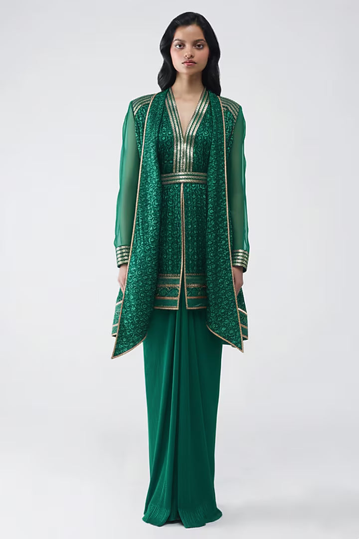 Metallic Banarsi Shirt Set