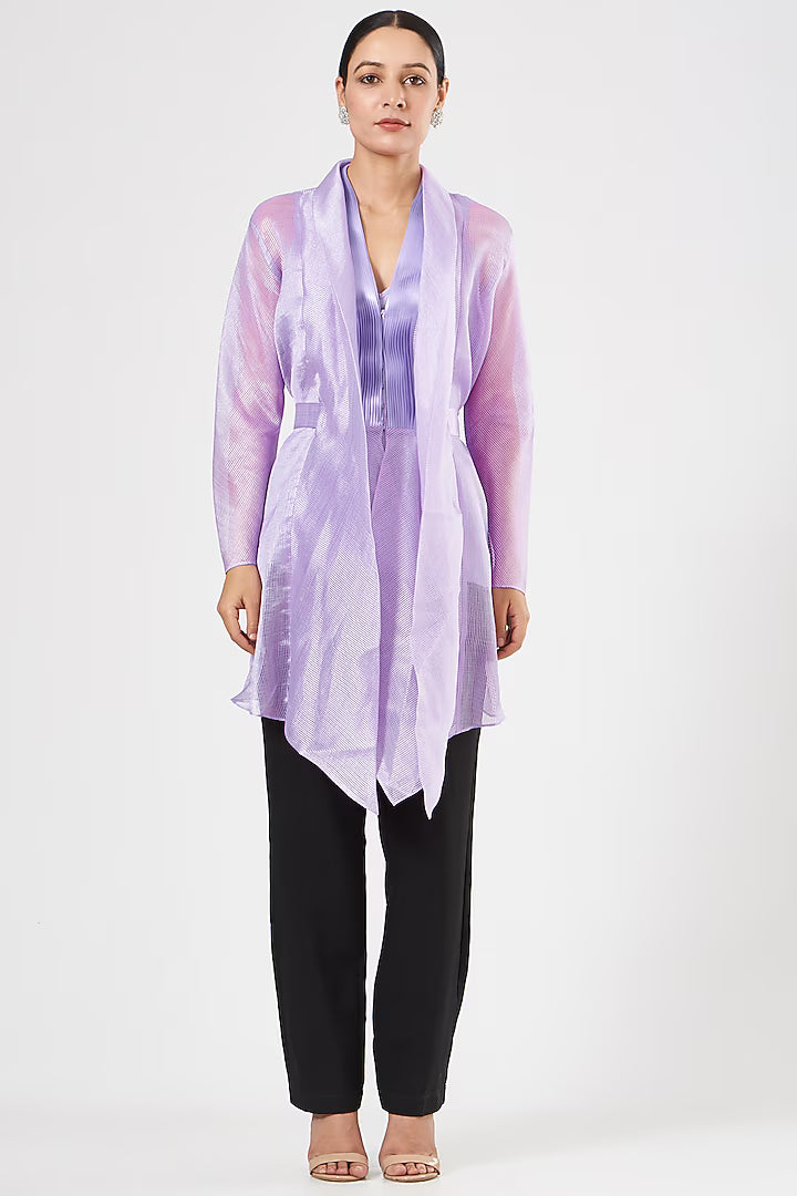 Metallic Draped Shirt