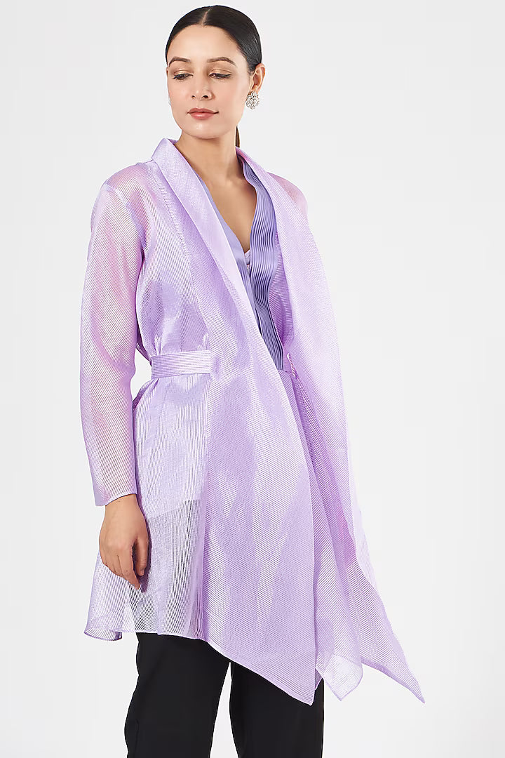 Metallic Draped Shirt