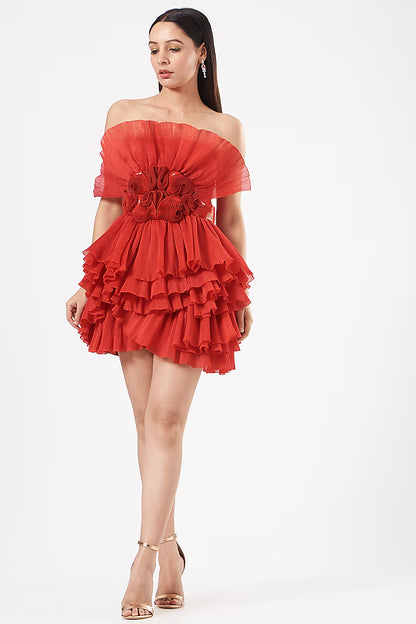 Stretch Crepe Mini Dress