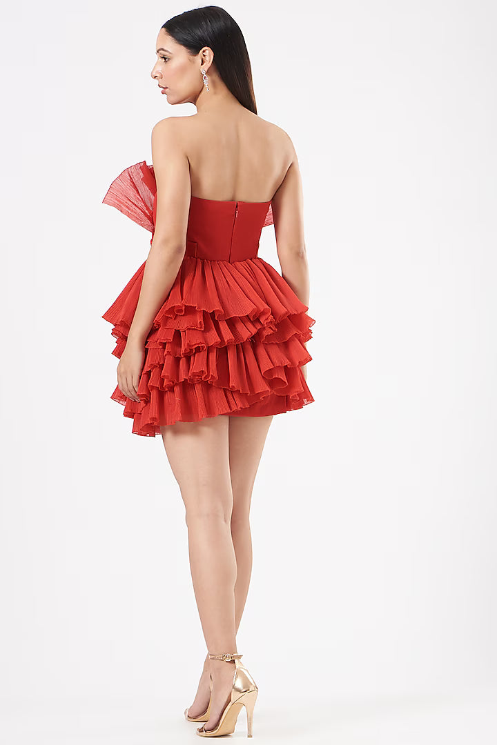 Stretch Crepe Mini Dress