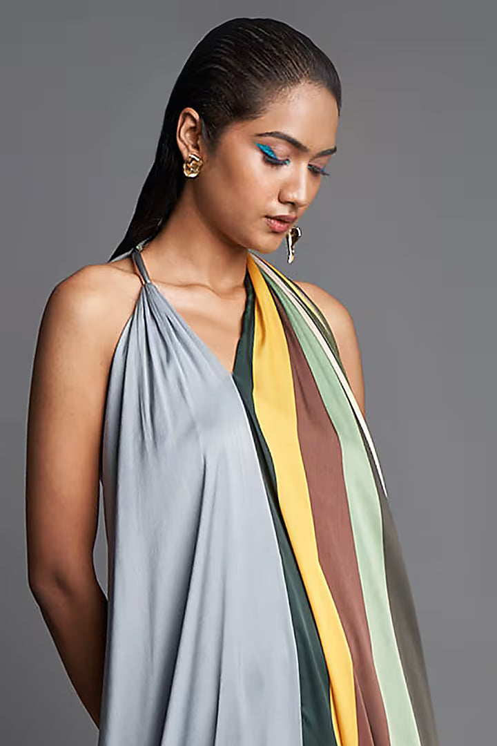 Sunray Asymmetrical Draped Dress