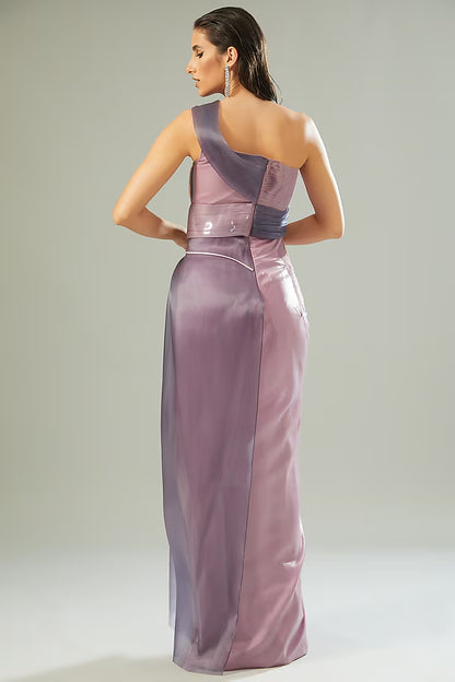 Polymer Metallic & Organza Draped Gown
