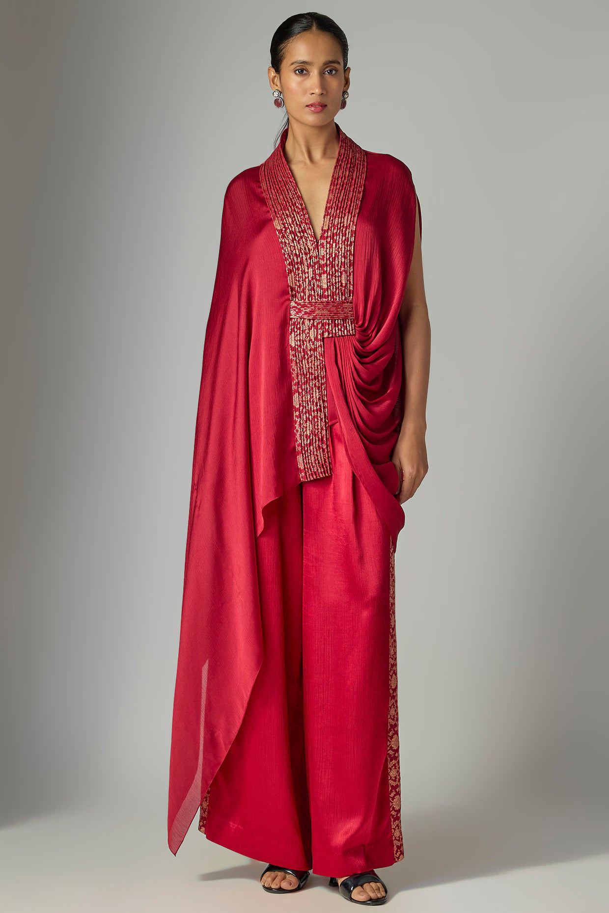 Banarsi One-Sleeve Cape