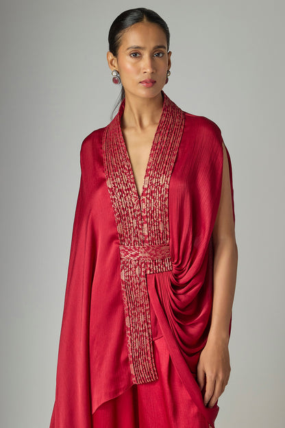 Banarsi One-Sleeve Cape