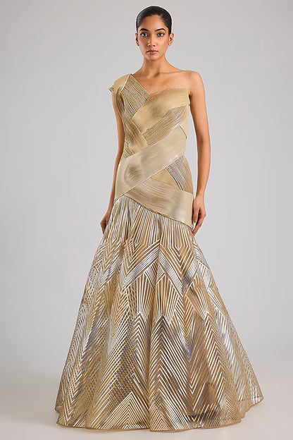 Structured Flared Gown