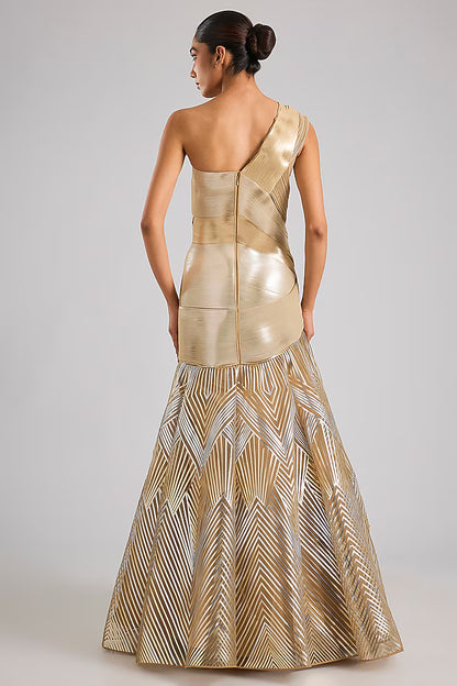 Structured Flared Gown
