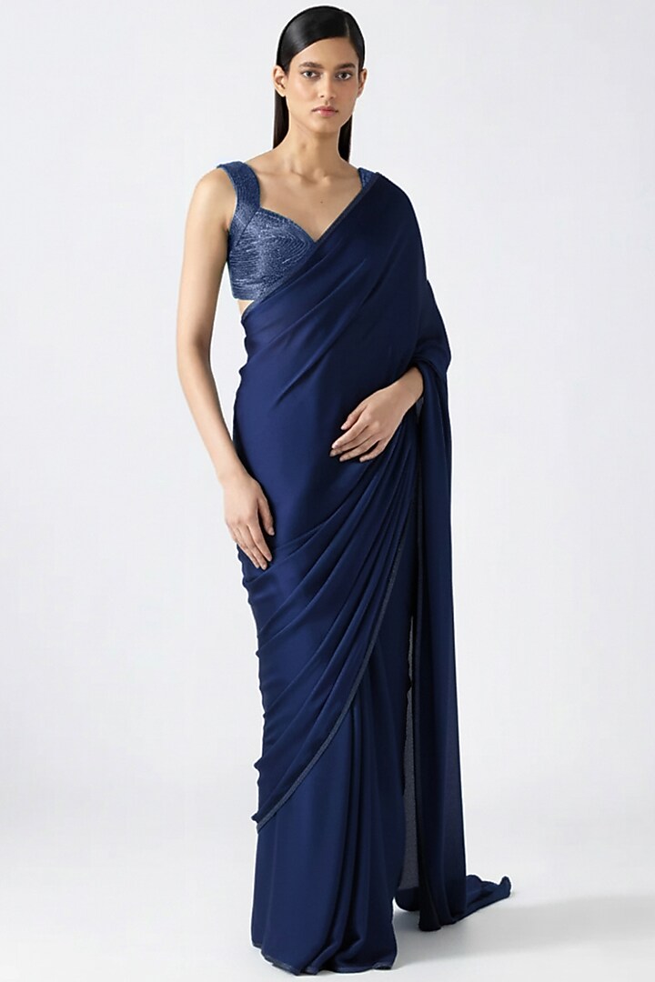 Metallic Top And Saree