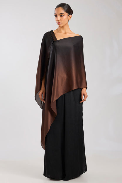 Satin Chiffon Ombre Top