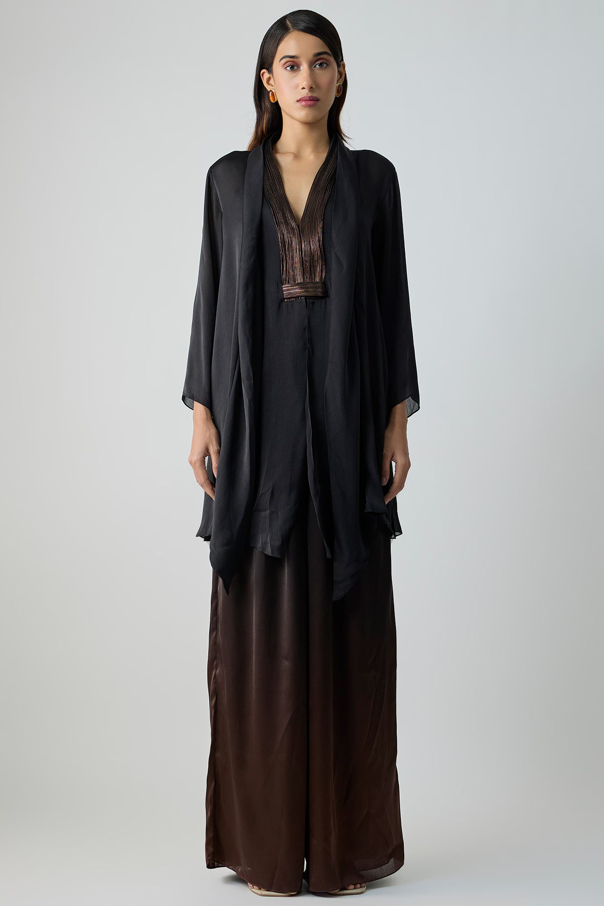 Satin Chiffon Cape