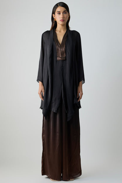 Satin Chiffon Cape