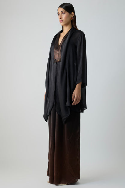 Satin Chiffon Cape