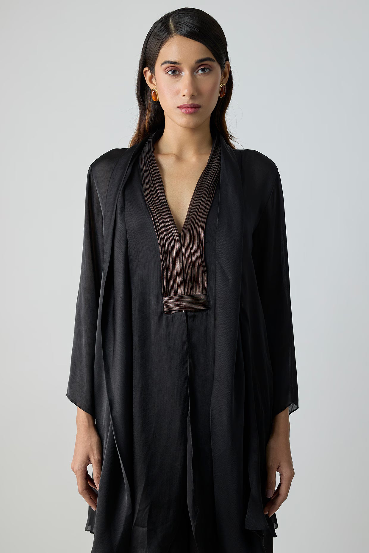 Satin Chiffon Cape