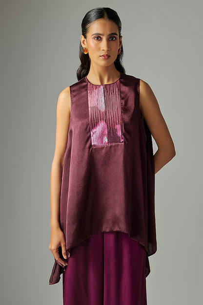 Satin Chiffon Top