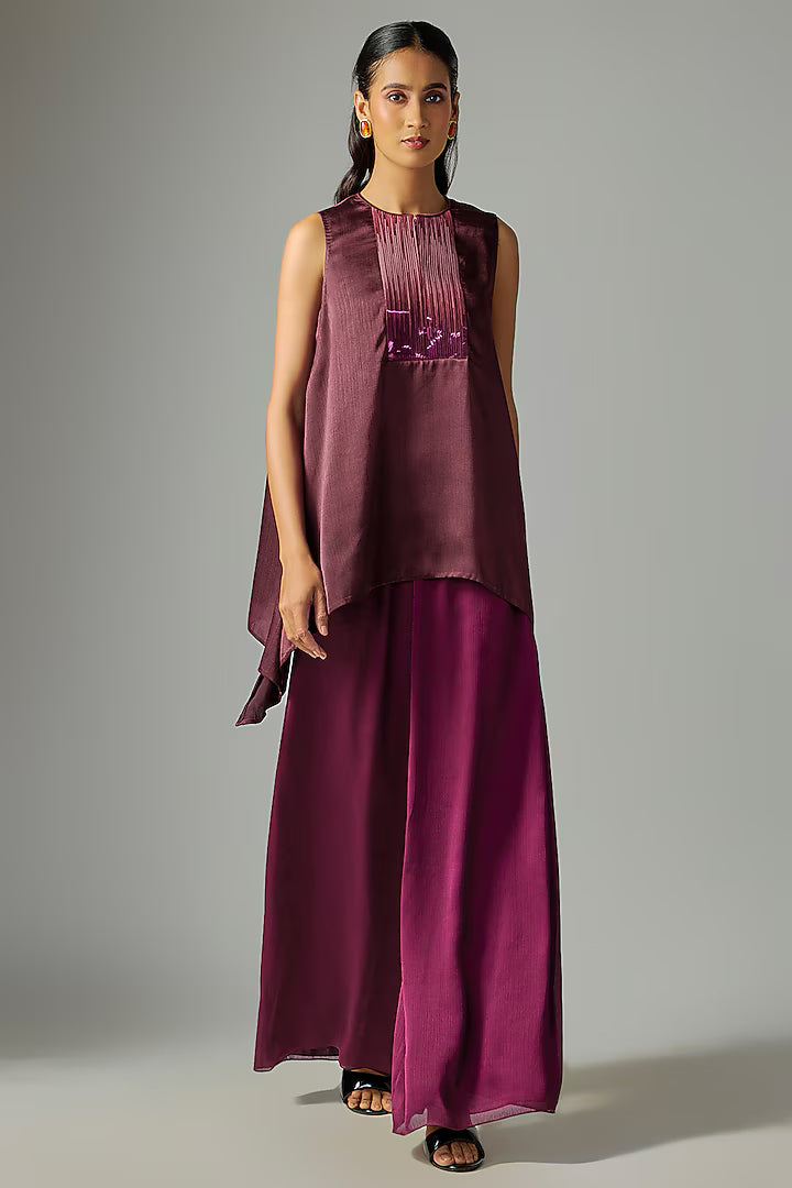 Satin Chiffon Top