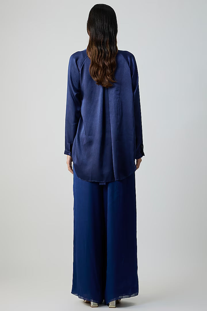 Plum Satin Chiffon Cape
