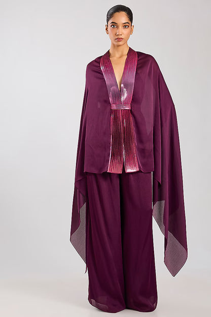 Satin Chiffon Cape