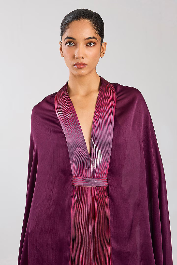 Satin Chiffon Cape
