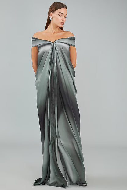 Black & White Chiffon Gown
