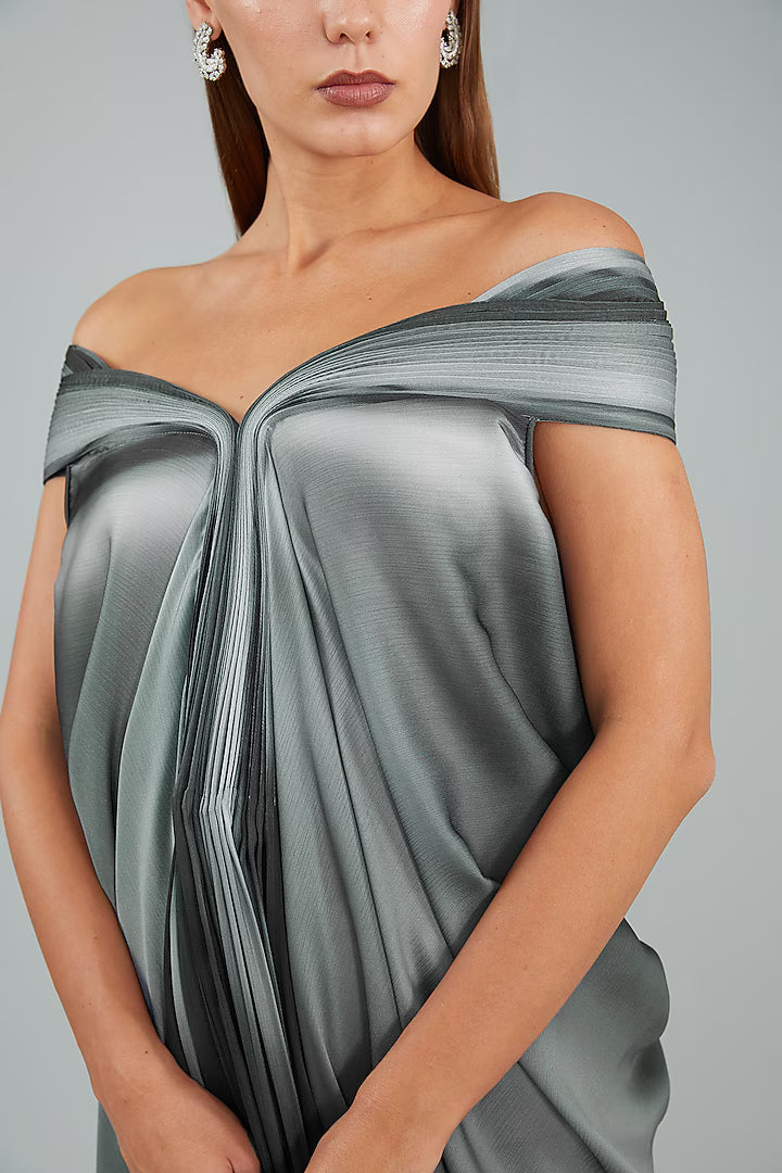 Black & White Chiffon Gown