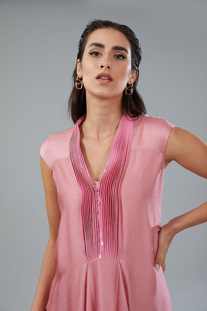 Metallic Layered Dress