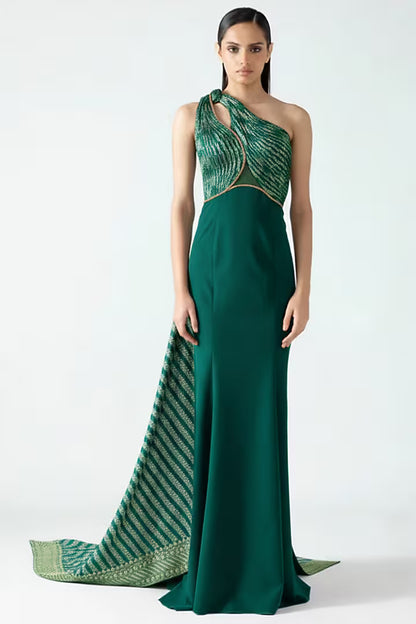 Moulded Vintage Banarsi Fishtail Gown
