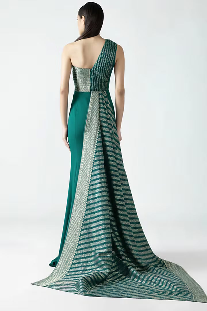 Moulded Vintage Banarsi Fishtail Gown