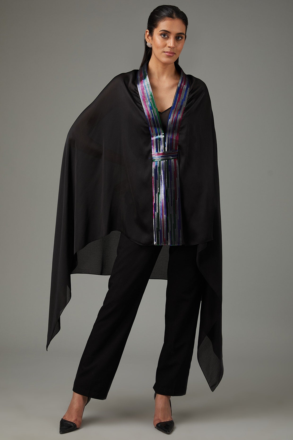 Metallic Structured Cape