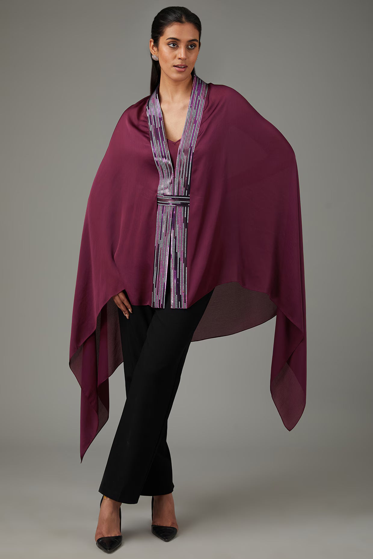 Metallic Structured Cape