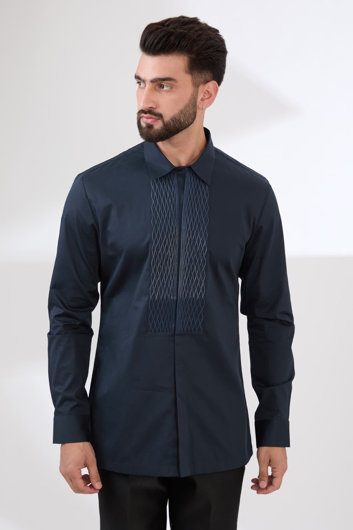 Cotton Satin Structured Shirt