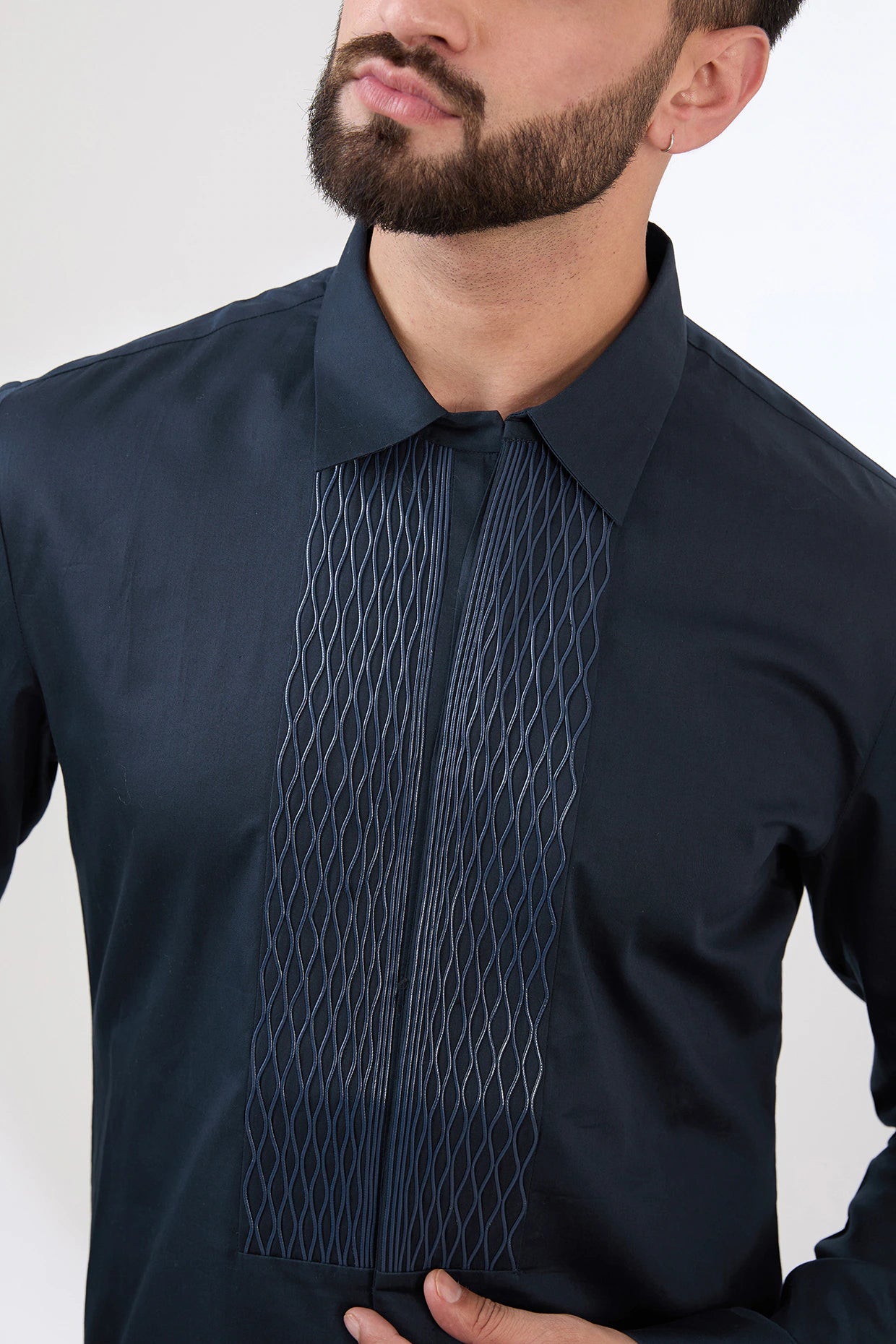 Cotton Satin Structured Shirt