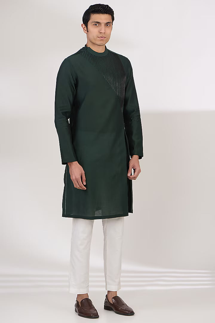 Silk Chanderi Metallic Kurta
