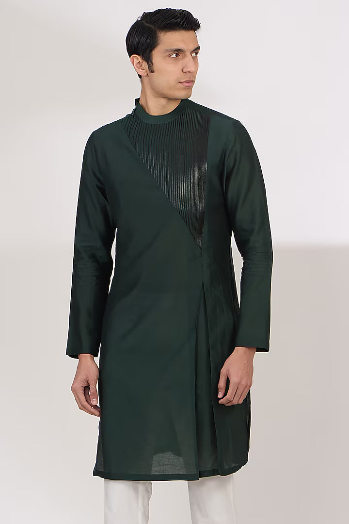 Silk Chanderi Metallic Kurta