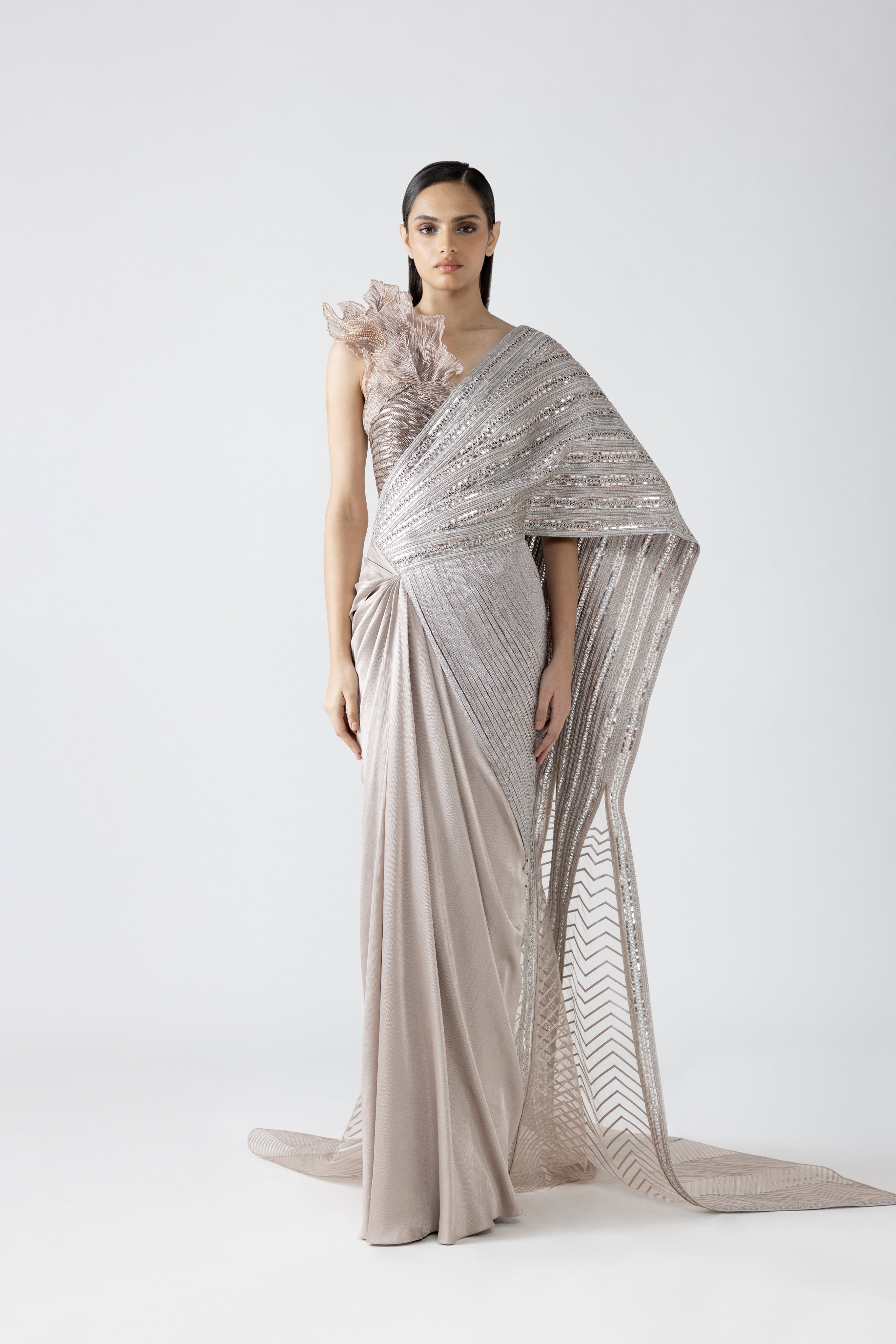 Metallic 3D Saree